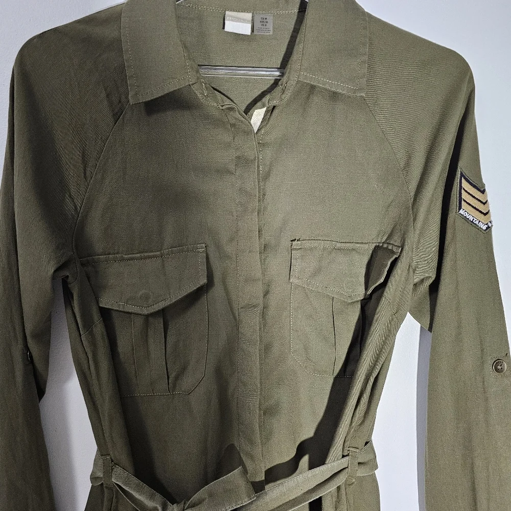 ♥︎ ROXY ♥︎ KHAKI SPHERE Longsleeve Shirt Dress Burnt Olive Mountain & Wa… - Picture 12 of 14